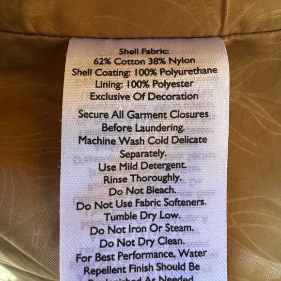 NWOT Eddie Bauer Dijon Gold Charly Waterproof Rain Jacket in Women's X-Large - Picture 16 of 16